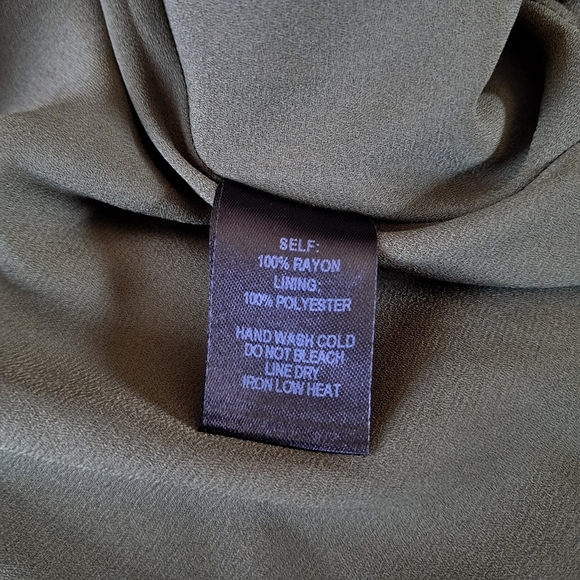 Lulus Harbor Point Olive Green Wrap Dress Size Medium NWT - Picture 8 of 9